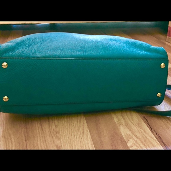 Michael Kors Teal Hamilton Satchel Bag - Picture 10 of 15